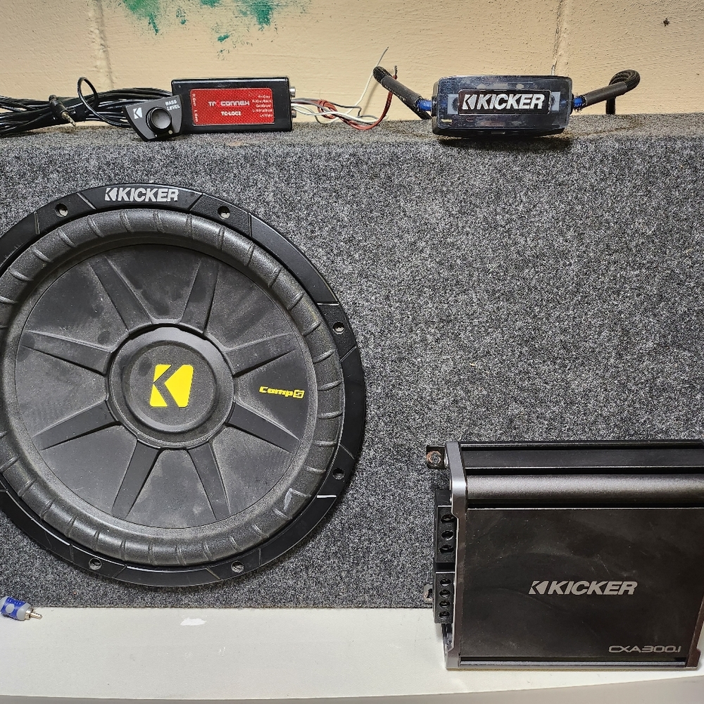 12Inch Kicker Subwoofer, Amp, box
